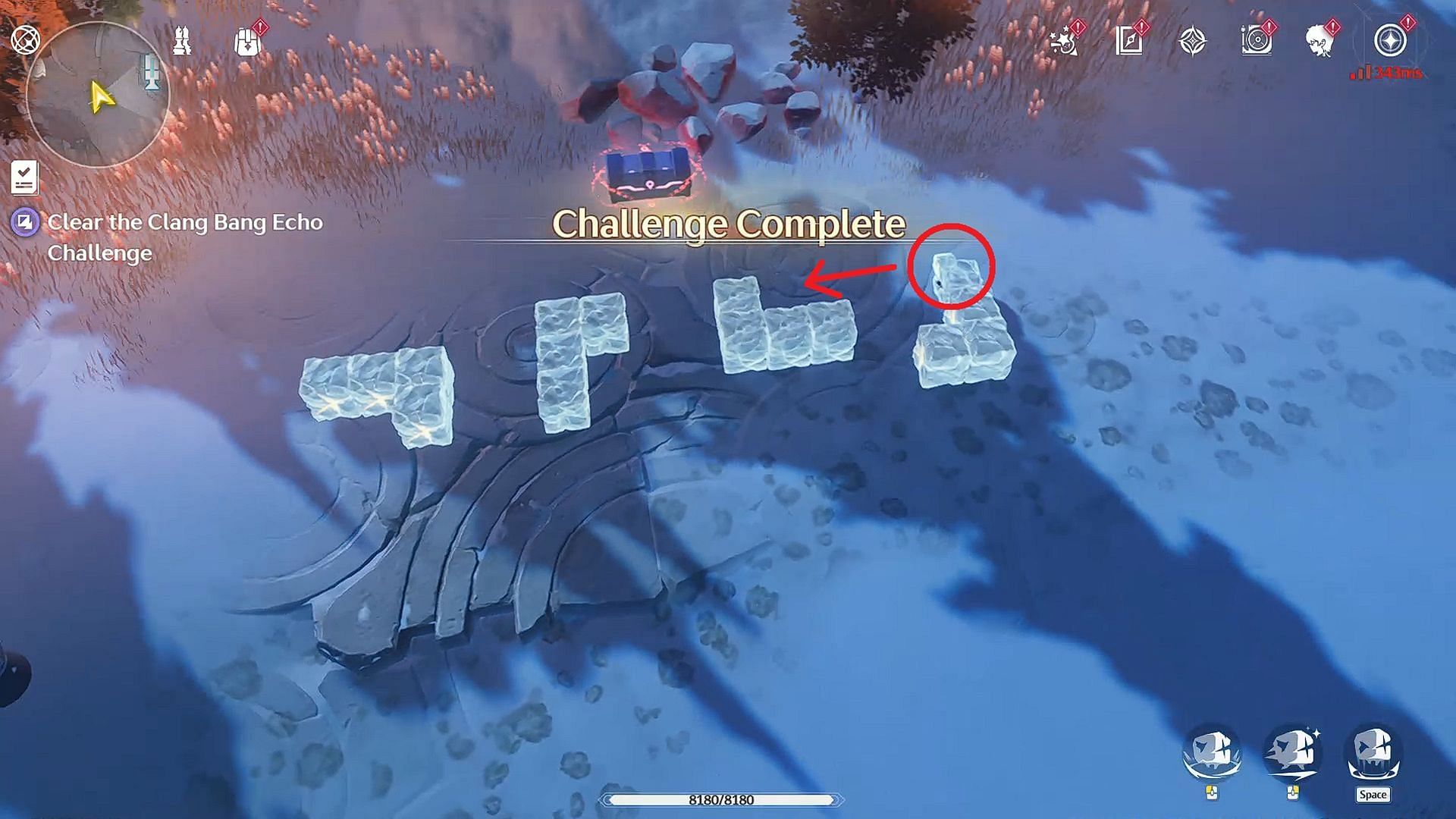 Echo Challenge solution (Image via Kuro Games)